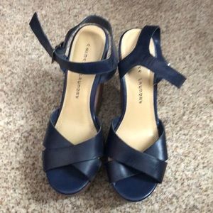 Navy blue Chinese Laundry Platform Shoes